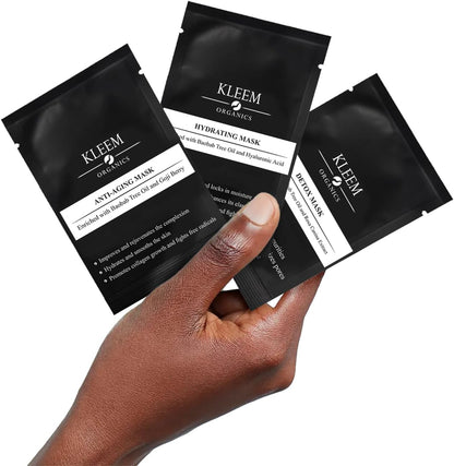 NOUVEAUX Masques Soin Visage : Masque Visage Anti-Age/Masque Visage Hydratant/Masque Detox Pour Le Visage. Kits De 3 Masques Visage
