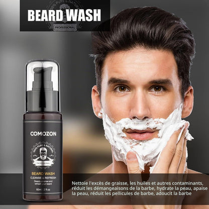 Kit De Soin Barbe Homme, Avec Huile, Shampoing & Crèmes