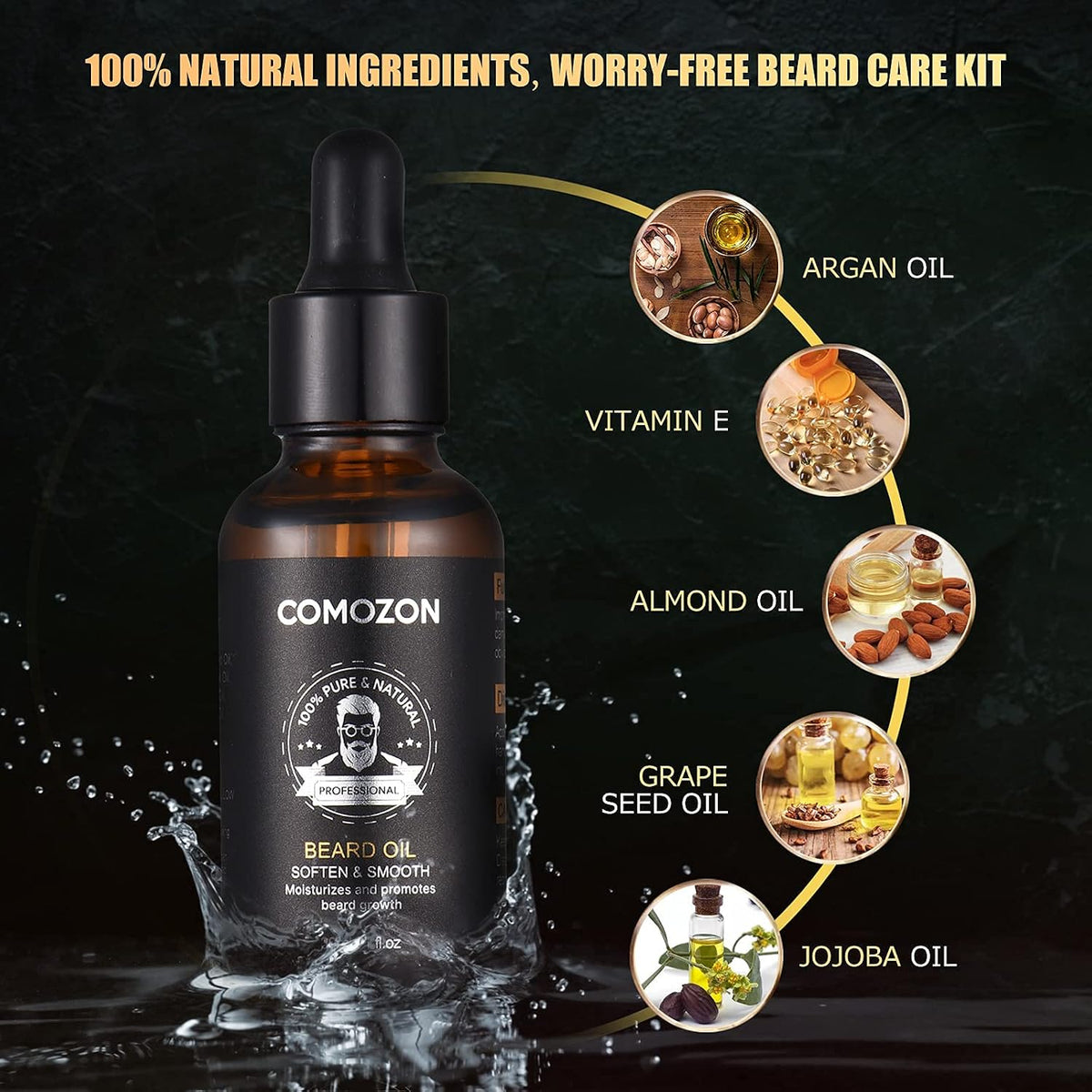 Kit Barbe Homme Complet 12 En 1, Rouleau Barbe, Rasoir, Lames Barbe
