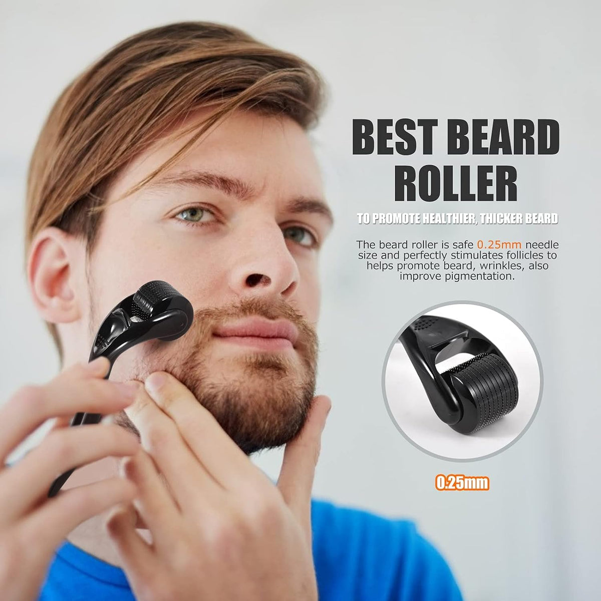 Kit Barbe Homme Complet 12 En 1, Rouleau Barbe, Rasoir, Lames Barbe
