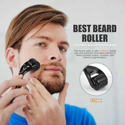 Kit Barbe Homme Complet 12 En 1, Rouleau Barbe, Rasoir, Lames Barbe